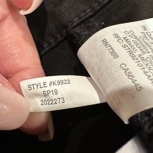 Madewell Jeans 10" High-Rise Roadtripper Skinny Boho Black Distress Sz 26P K9922 - Picture 15 of 15